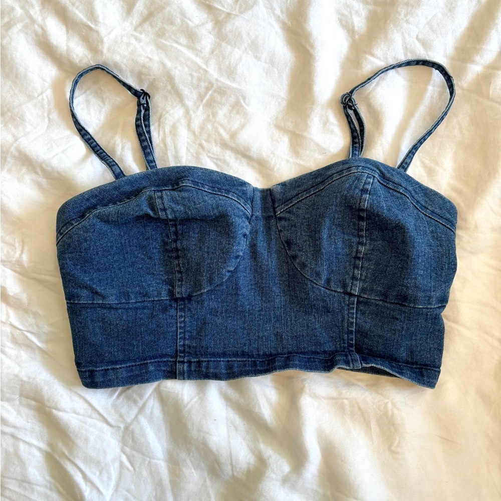 Denim Crop Top Forever 21